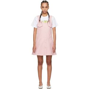 가니 원피스 핑크 버튼업 미니 드레스 251144F052019