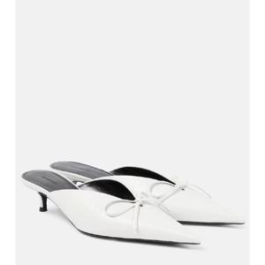 발렌시아가 Knife Bow 레더 뮬 P00950590