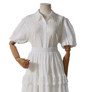 [포커스]펀칭반팔블라우스 FM5D3BL3230