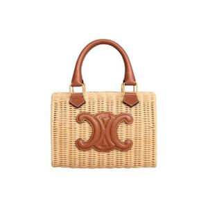 셀린느 스몰 보스턴 퀴르 트리옹프 위커 카프스킨 내츄럴 탄 116562FTZ-02NT