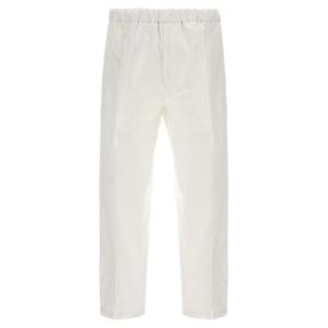 Jil Sander 엘라스틱 웨이스트밴드 스트레이트 레그 팬츠 J21KA0012J45217 100 TP936515707