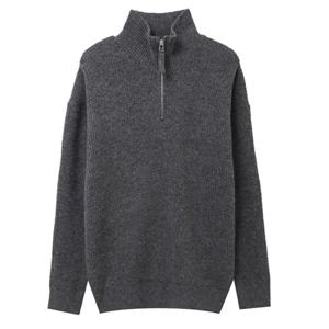 [리빌모아]남녀공용 그라스 반집업 긴팔 니트 FL2-TSA-Q007-회색