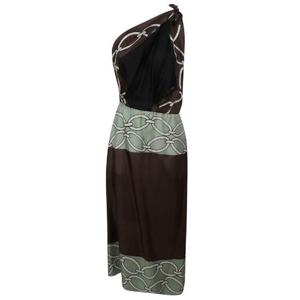 Valentino 원 숄더 콘트라스트 트림 미디 드레스 2B3VA2X57SY M12 TP944138185