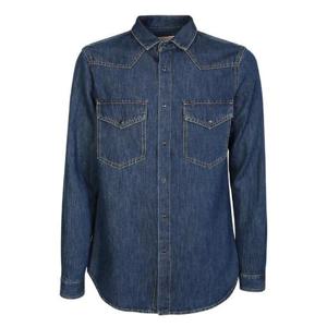 Valentino 버튼 롱 슬리브 데님 셔츠 1V3DB01S8L2 558 TP936250869