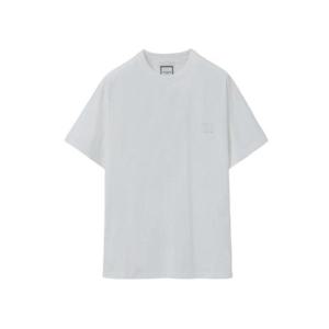 우영미 야광 플리스 백로고 티셔츠 화이트   24SS W241TS09715W