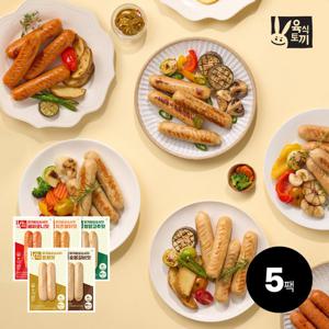 육식토끼 닭가슴살 소시지 80g 5종 5팩