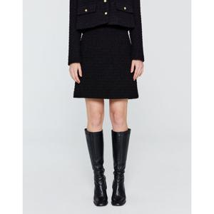 질스튜어트 뉴욕 여성 24FW 스테디셀러 블랙 울혼방 A라인 트위드스커트 WJSK4D760BK