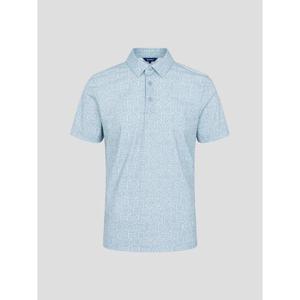 빈폴골프 남성 모노그램 패턴 카라 티셔츠 - 스카이 블루 BJ5642B93Q