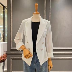 [아니베에프]A55WJK530_더블 은장버튼 자켓