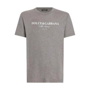 돌체앤가바나 프린트 코튼 티셔츠 G8RN8TG7O9YS8291 Grey