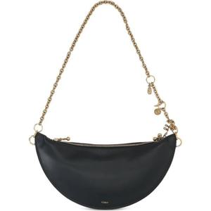 끌로에 블랙 하프문 아이콘 숄더 백 CH25AS519P80 001