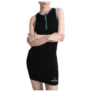 카사블랑카 지퍼 프런트 슬리브리스 리브 니트 미니 드레스 WPF25KW1031 01 TP946370055