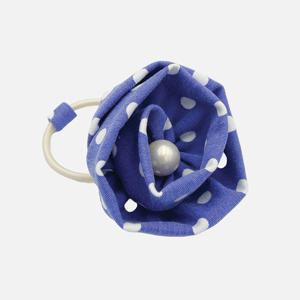 제이로렌 블루 도트 플라워 진주 헤어끈 H01447