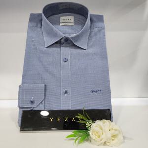 [예작]예작YJ3SBS164 깔끔  슬림핏 미니체크 코튼폴리 긴팔셔츠_