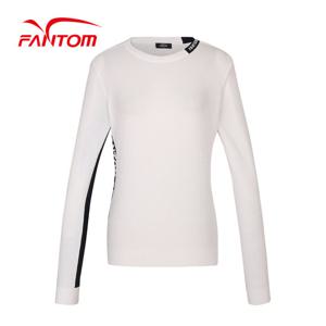 [팬텀] 여성 로고 편직 밑단 언발란스 긴팔 니트 221B1SR159_WH