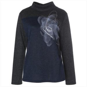 [벨리시앙]배색 풀오버 블라우스 BL4405