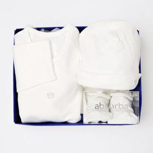 [압소바] 뉴우본모달배냇슈트 모자 양말3종세트 (3A2C10115) 3A2C1011