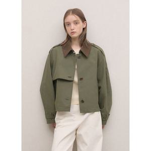 [시스티나]배색 카라 트렌치 코트 점퍼 -AWWBYO31040