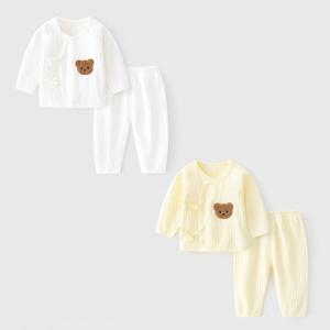 [조이멀티]곰곰패치 순면 배냇저고리 긴바지 실내복 205929