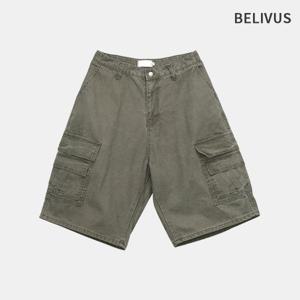 [빌리버스]빌리버스 남자 더블 카고 버뮤다 팬츠 반바지 BVCP003