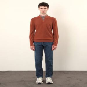 [인디안]롯데창원인디안/단정한 솔리드칼라 이중카라니트MIEBP4F8201