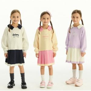 [베네통키즈]25FW-플리츠 피케 원피스/QAOP01541