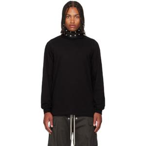 26 SS 릭오웬스 남성 블랙 콘코르디안 쇼트 크루넥 LS 티셔츠 252232M204008