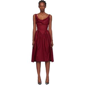 26 SS 비비안웨스트우드 여성 버건디 선데이 미디 드레스 252314F054009