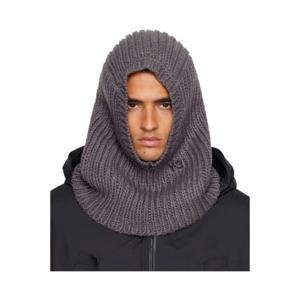 26 SS 요지야마모토 남성 그레이 니트 후드 발라클라바 252138M138004