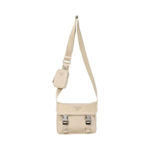 프라다 리나일론 앤 사피아노 레더 숄더백 데저트 베이지 2VD034-2DMH-F0F24