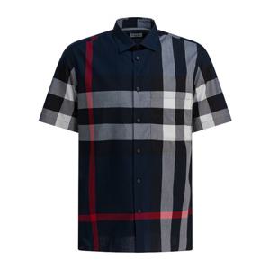 버버리 체크 코튼 반팔 셔츠 8079592