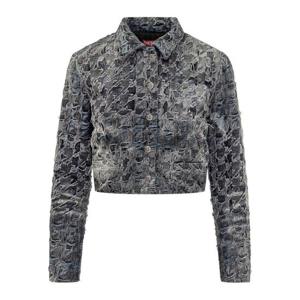 디젤 DE URSY FSH 하운드투스 타이다이 데님 자켓 A21539 0CEBL0