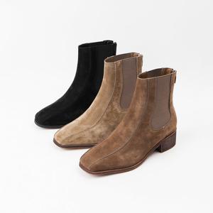 [신난다슈] 여성 앵클부츠 4cm 3종 여자 숏 첼시 앵글 부츠 스웨이드 발편한 통굽 MRO257025