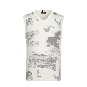 [핑골프]남성 프린트 브이넥 니트 베스트 (111E3SV181)