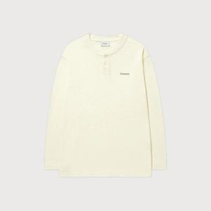 커버낫긴팔티 JQS CO2501LT04-IV 헨리넥 롱슬리브 Ivory