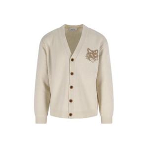 메종키츠네 폭스 헤드 인타르시아 메리노 가디건 PM00509KM0329