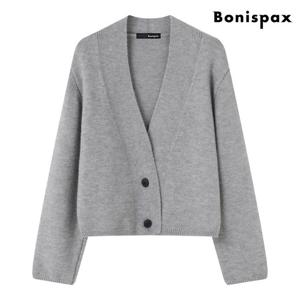 [보니스팍스]심플 베이직 투버튼 니트 가디건 (XP4CK003L0)