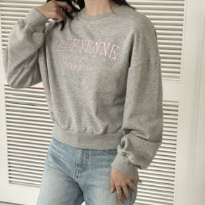 [샵앤][샵앤] 국산 여성 샤이엔 자수 긴팔 맨투맨 LL-WSH-4836-