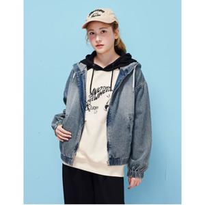 [에꼴리에][가을]빈티지블루 후드 데님 점퍼 25C5151