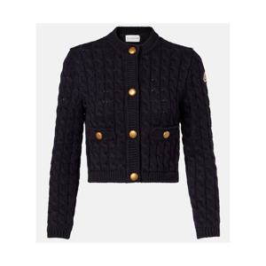 몽클레어 케이블 니트 코튼 블렌드 카디건 P01068170