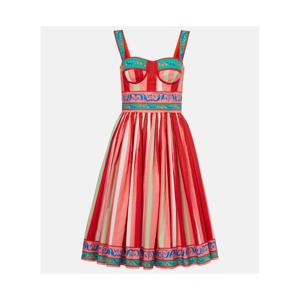 26 SS 돌체앤가바나 Taormina 스트라이프 코튼 뷔스티에 원피스 TP562344294