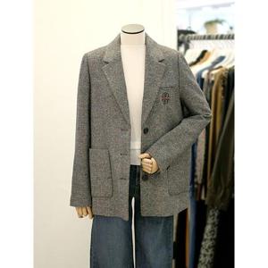 메종블랑쉬 세이브존03 홈스펀 자수 포인트 싱글 자켓 AM244JJKA15GA