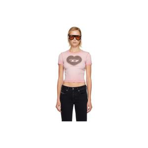 26 SS 디젤 여성 핑크 T 엘레 티셔츠 252001F110019