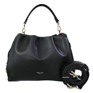 [에스콰이아]25FW 신상 트렌디 패션 아이템 폐미닌 셔링 토트 크로스백 EOEFHB860BK