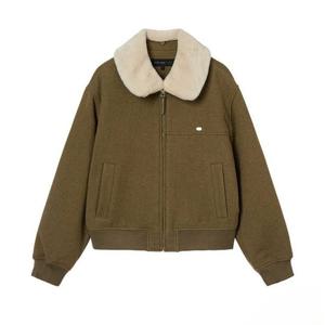 [올리브데올리브]퍼카라 누빔패딩 울숏점퍼(OW5WMB12-DG-EL)