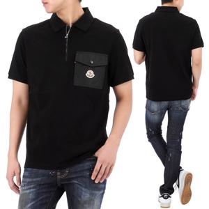 25FW 몽클레어 로고 패치 포켓 폴로 반팔 티셔츠 8A00017 89A16 999