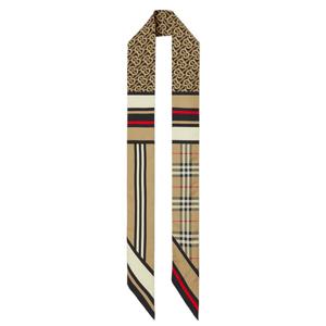 [버버리] 몽타주 프린트 실크 미니 스카프 8037017