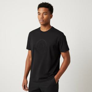 몽클레르  8% 몽클레어5F 8C00013 89AB2 999  여성 크리스탈 로고 코튼 티셔츠 블랙