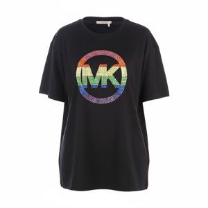 마이클 코어스 여성 레인보우 로고 반팔 티셔츠 (MU250T397J 001)