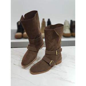 한슈 세이브존03 웬디 사이드 버클 스웨이드 부츠 2cm AGHS919057krA